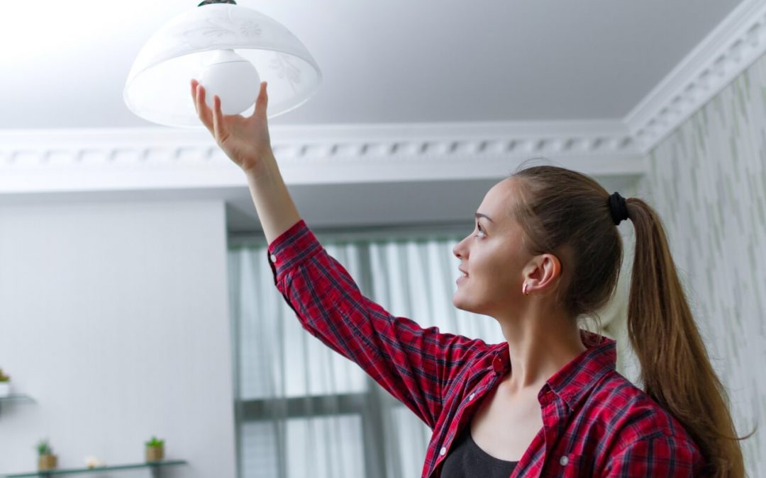prepare your home to sell by installing working light bulbs