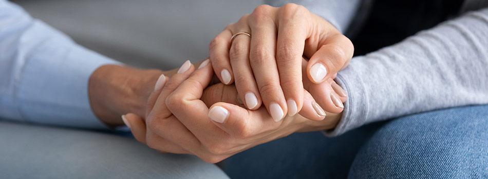 Holding hands after unattended death cleanup in Hollywood, FL